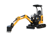 SY18U Excavator Mini Crawler 1,8 Ton Mesin Merk Ternama Kapasitas Bucket 0,04m Daya 14,6kW Pompa Hidrolik Merk Ternama