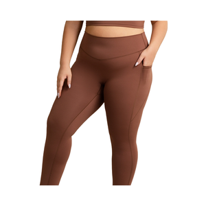 High Waist Full Length Solid Color Yoga <b>Leggings</b> <b>With</b> <b>Pockets</b> Plus Size Seamless Spandex Polyester Women's Activewear - Product Image 3
