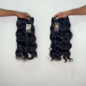 มัดผมมนุษย์ผมลอนธรรมชาติแบบไม่ผ่านกระบวนการผมคนแบบอินเดีย - Product Image 1