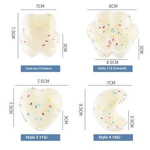 แม่พิมพ์ซิลิโคนแบบใช้แล้วทิ้งสีลูกกวาด รูปหมี หัวใจ ดอกไม้ ฟักทอง โดนัท มัฟฟิน สำหรับอบขนม เค้ก ทาร์ตไข่ ขายส่ง - Product Image 3