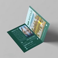 Brochures pliées en deux en carton avec impression CMYK personnalisée, dépliants, prospectus, menus de restaurant