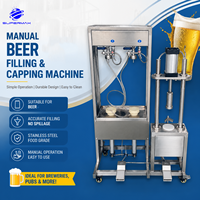 Máquina Manual para Llenado y Tapado de Botellas, Llenadora y Tapadora de Botellas de Vidrio para Cerveza Casera, Bebidas y Líquidos para Cervecerías Artesanales