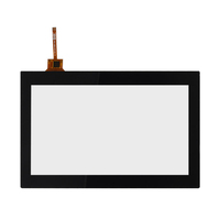 Panel Táctil PCAP Personalizado de 7 Pulgadas con Interfaz I2C, 10 Puntos Táctiles, Color Negro, Controlador IIC GT911
