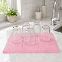 Tapis de séchage de cuisine antidérapant et absorbant, en microfibre matelassée, séchage rapide, résistant à la chaleur, pour la table