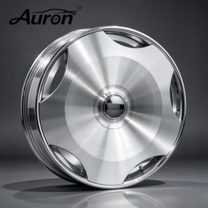 Rueda de Aleación de Aluminio Pulido Auron, Diseño Multirradio, Forjada en 2 Piezas, para Modificación y Mejora de Automóviles de Pasajeros - Product Image 5