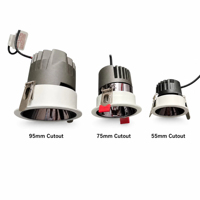 Spot LED encastré pour hôtel, intérieur moderne, 7W/12W/18W COB, CRI 90 élevé, garantie 2 ans, aluminium