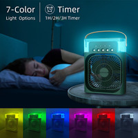 Ventilateur de refroidisseur d'air évaporatif portatif ACF-01 avec réservoirs d'eau de 600ML 3 vitesses du vent brume fraîche 1/2/3H minuterie 7 couleurs lumière LED intérieure