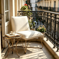 Fauteuil d'appoint rayé moderne et confortable CARLFORD, durable, pour la décoration intérieure, salon, chambre, chaise de loisirs pour appartement et hôpital