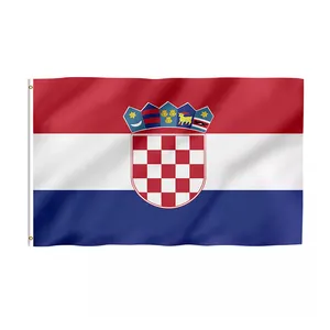 Ready to ship Promotional Product 3x5 Ft Croatia Flag 100% Polyester Croatia Flag With Brass Grommets Croatian Flag