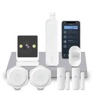 wifi home alarm rohs integrated with IPC Door bell and gsm wireless home burglar security alarm system