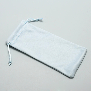 תיק אחסון למשקפי שמש בהתאמה אישית של YWGUDA עם בד דמוי זמש בצורת מלבן, עיצוב אופנתי לשקית ניקוי משקפיים - Product Image 6