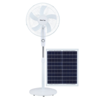 Ventilateur Solaire d'Extérieur OEM 18 Pouces Haute Efficacité pour Maison, Réglable en Hauteur et en Angle, Avec Batterie