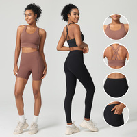 Ensemble de vêtements de sport pour femmes personnalisé en 3 pièces, vêtements de fitness, vêtements de yoga, ensemble de sport, vêtements de sport pour femmes
