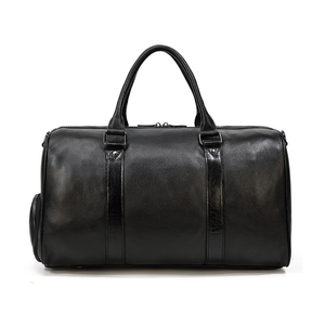 Bajo Arancel Sudeste Asiático Hecho # PA0434 Nuevo Faux Litchi Pattern Leather Large Travel Weekend Duffle Bag para hombres con bolsillo para zapatos - Product Image 4
