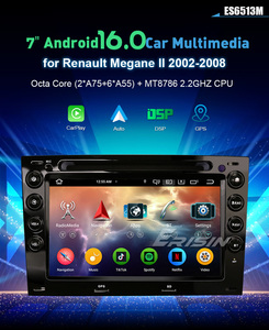 Lecteur DVD de voiture Android 16 pouces ERISIN ES6513M pour <span class=keywords><strong>Renault</strong></span> Mégane II 2002-2008, CarPlay sans fil, DSP, 4 Go, 64 Go, GPS, 4G - Product Image 1