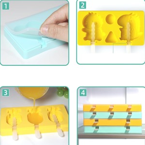 Moule à glace en silicone souple de qualité alimentaire pour bâtonnets de glace, bâtonnets de fromage, <span class=keywords><strong>et</strong></span> outil de broyage domestique pour la préparation <span class=keywords><strong>maison</strong></span> - Product Image 3