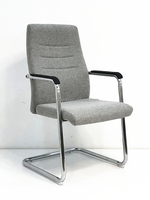 Chaise de bureau pivotante en cuir PU marron au design moderne avec des chaises de salle de réunion pour les visiteurs populaires