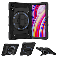Étui robuste antichoc en PC + silicone pour Xiaomi Redmi Poco Pad Pro 5G 12,1 pouces, étui de protection avec béquille rotative