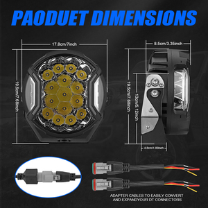 Universel 7 pouces 80w blanc <span class=keywords><strong>voiture</strong></span> Led feux de travail Led brouillard/feux de conduite camion phare sécurité projecteur pour SUV UTV - Product Image 5