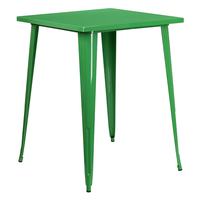 Fourniture directe en usine de meubles de restaurant de table à manger rétro antique Table carrée en acier pour café