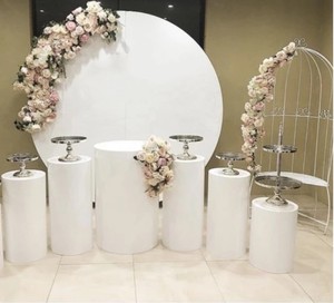 <span class=keywords><strong>Soporte</strong></span> de Fondo Circular de Acrílico Blanco para Pared, <span class=keywords><strong>Soporte</strong></span> de Fondo Circular de Acrílico Blanco para Bodas - Product Image 2
