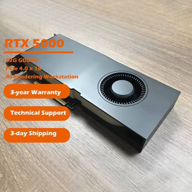 NVI DIA RTX 5000 ADA 32GB 250W Workstation GPU New Design Graphics Card Server with GDDR6 Video Memory and Fan Cooler