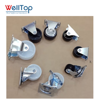 WELLTOP Vente Chaude Accessoires de Meubles Quincaillerie Roulettes Pivotantes Blanches en PP pour Armoire, Tiroir et Boîte de Rangement
