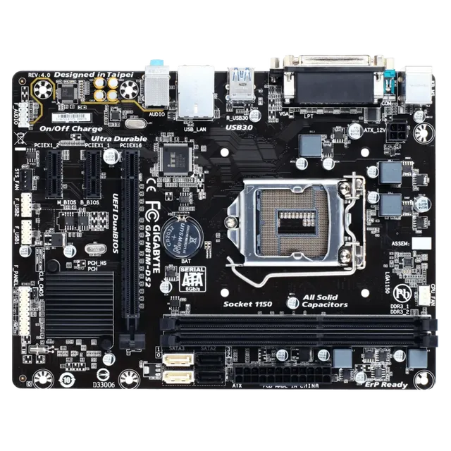 GIGABYTE H81M DS2 Supports 3th 4th Intel Core Processors with Intel H81 Express Chipset Supports DDR3 Memory Used Motherboard