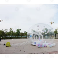 2025 gros événement en plein air Camping gonflable Transparent bulle dôme tente boule à neige ballon arc fête décor à vendre