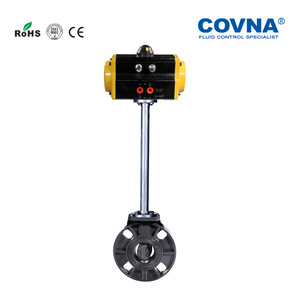 Válvula de Mariposa Neumática de Doble Acción Personalizable de Tipo Wafer de UPVC, Sellado Suave para Ácidos y Álcalis, Cierre Rápido Eléctrico para Petróleo - Product Image 4