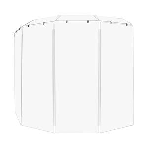 <b>Drum</b> Shield 5ft Deflectors & Plastic Hinges Comes 3 <b>Drum</b> Panels Plastic Hinges & Deflector Connectors Premium Acrylic Panels - Product Image 6