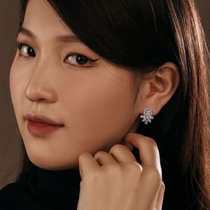 Dylam Newest Women Luxury Accessories Jewelry 925 Sterling Silver <b>Cutely</b> 5A CZ Shaped Pineapple Stud <b>Earrings</b> - Product Image 4