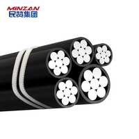 Cable de caída de servicio cuádruplex de aluminio Conductor de núcleo 3/4 Cable ABC de 6mm modelo ACSR aislado desnudo XLPE/PE específico de Sudáfrica