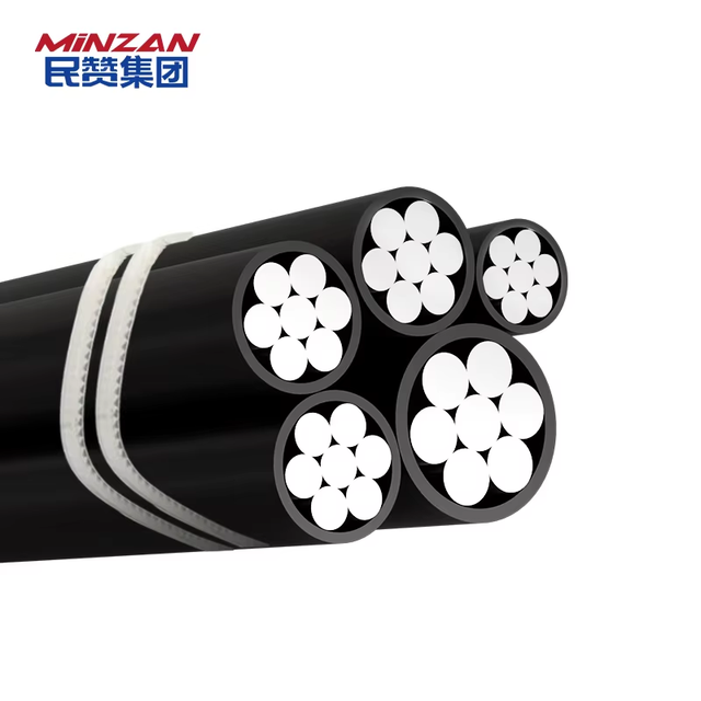 3/4 Core Conductor Aluminum Quadruplex Service Drop Cable South Africa Specific XLPE/PE/Bare Insulated ACSR Model 6mm ABC Cable