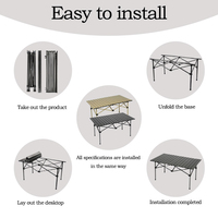 Ensemble de chaises de table pliantes d'extérieur en métal portable Mobilier de camping multifonctionnel populaire avec un design minimaliste pour la salle de sport des parcs