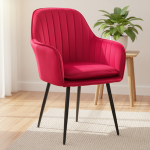 New Design <strong>Velvet</strong> Upholstered Dining <strong>Chair</strong> Soft Back <strong>Arm</strong> Shell Seat Leisure Living Room Armchair Factory - Product Image 1