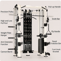 Machine Smith Commerciale Tout-en-un avec Power Rack et Functional Trainer pour Entraînement de Force et Fitness