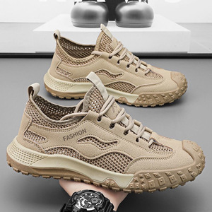 Zapatillas de Verano para Hombre, Transpirables, de Malla, Antideslizantes, Resistentes al Desgaste, Casuales, para Trabajo al Aire Libre, Protección Laboral - Product Image 1