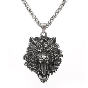 Men Viking Pet Totem <b>Necklace</b>, Vintage Stainless Steel Nordic Mythological Animal Pendant <b>Necklace</b>, Personalized <b>Celtic</b> Jewelry - Product Image 1