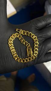 Pulsera de Eslabones Cubanos VVS Moissanite, Plata de Ley 925, Chapada en Oro de 14K, Estilo Hip Hop, Lujosa, para Hombre y Mujer - Product Image 4