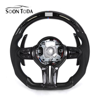 Volant en cuir et fibre de carbone avec LED et palettes de changement de vitesse pour BMW F10 F20 F30 F31 M2 F87 M3 F80 M4 F82 M5 F90 E60 E90 E92