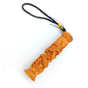 Wholesale Wood Dragon Column Pendant Handheld Artwork <b>Car</b> Hanging <b>Ornament</b> Zodiac Dragon Craftwork Handheld Accessory - Product Image 2