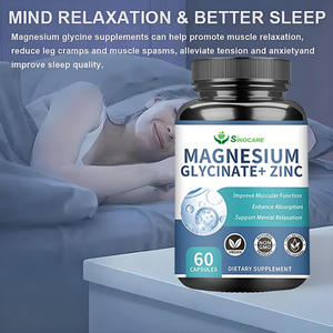 Private Label magnesio glicinato e zinco vitamina D3 B6 complesso magnesio glicinato capsule integratori a base di erbe - Product Image 4