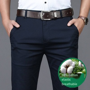 กางเกงขายาวผู้ชายทรงตรงเอวสูงสำหรับนักธุรกิจชายทรงหลวมสำหรับฤดูใบไม้ผลิและฤดูร้อน - Product Image 2