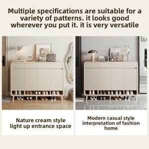 Gabinete de almacenamiento de entrada elegante sin instalación 2025, superventas, muebles para el hogar de gama alta, zapato de madera de pared integrado para el hogar - Product Image 4