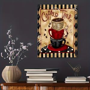 <span class=keywords><strong>Pittura</strong></span> su tela tre tazze <span class=keywords><strong>caffè</strong></span> tempo <span class=keywords><strong>pittura</strong></span> murale <span class=keywords><strong>con</strong></span> cornice per soggiorno e camera da letto decorazione della casa - Product Image 3