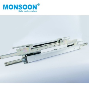 Rail coulissant de table à manger pliable multi-sections extensible invisible à fermeture douce bidirectionnelle synchrone pour cuisine - Product Image 2