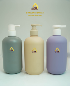 ขวดพลาสติกทรงกลม HDPE 500มล. สำหรับแชมพูโลชั่นน้ำยาทำความสะอาดผิวหน้าโลโก้ตามสั่ง - Product Image 5