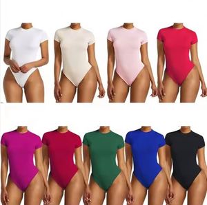 Body de Manga Corta para Mujer al por Mayor, Color Liso, Body Moldeador de Color Sólido para Mujer - Product Image 2