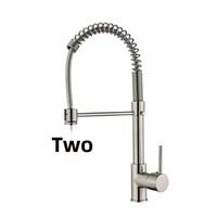 Robinet de cuisine extractible à ressort GEASAM en acier inoxydable, à monobloc, cartouche céramique, pour distributeurs